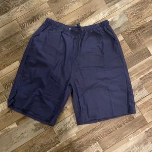 Navy Mens linen loose casual shorts